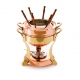 MAUVIEL 2719 - Collection M'tradition - Marmite à fondue en cuivre avec brûleur monture Bronze